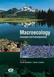 Cover of: Macroecology: Concepts and Consequences: 43rd Symposium of the British Ecological Society (Symposia of the British Ecological Society)