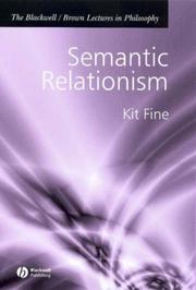 Cover of: Semantic Relationism by Kit Fine