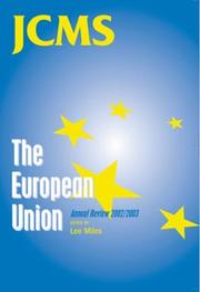 Cover of: The European Union: Annual Review 2002/2003 (Jcms  Journal of Common Market Studies)
