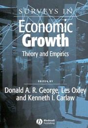 Cover of: Surveys in Economic Growth: Theory and Empirics (Surveys of Recent Research in Economics)