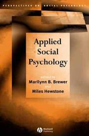 Cover of: Applied Social Psychology (Perspecitves on Social Psychology)