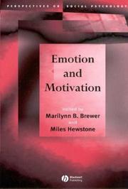 Cover of: Emotion and Motivation (Perspecitves on Social Psychology) by 