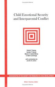 Cover of: Child Emotional Security and Interparental Conflict (Monographs of the Society for Research in Child Development)