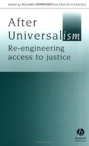 Cover of: After universalism by edited by  Richard Moorhead and Pascoe Pleasence.