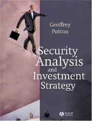 Cover of: Security Analysis and Investment Strategy