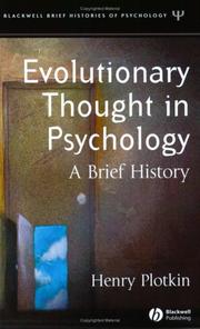 Cover of: Evolutionary thought in psychology: a brief history