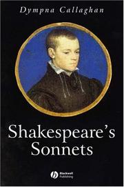 Cover of: Shakespeare's Sonnets (Blackwell Introductions to Literature) by Dympna Callaghan