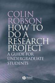 Cover of: How to Do a Research Project: A Guide for Undergraduate Students