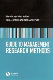 Cover of: Guide to Management Research Methods by Mandy van der Velde, Paulus Gerardus Wilhelmus Jansen, Neil Anderson