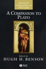 Cover of: A companion to Plato by edited by Hugh H. Benson.