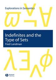 Cover of: Indefinites and the type of sets