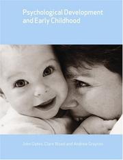 Cover of: Psychological development and early childhood
