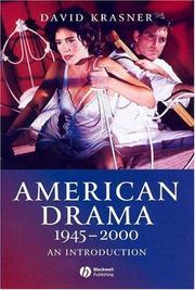 Cover of: American Drama 1945-2000: An Introduction (Blackwell Introductions to Literature)