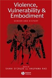 Cover of: Violence, Vulnerability and Embodiment: Gender and History (Gender and History Special Issues)