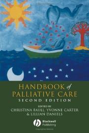 Cover of: Handbook of Palliative Care