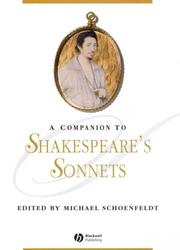 Cover of: A Companion to Shakespeare's Sonnets (Blackwell Companions to Literature and Culture)