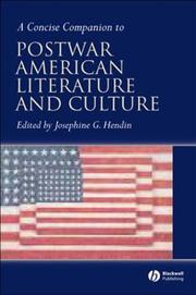 Cover of: A concise companion to postwar American literature and culture by edited by Josephine G. Hendin.