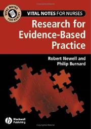 Cover of: Vital notes for nurses: research for evidence-based practice