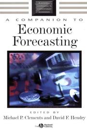 Cover of: Companion to Economic Forecasting (Blackwell Companions to Contemporary Economics)