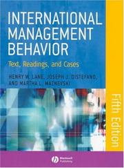 Cover of: International Management Behavior | Henry W. Lane
