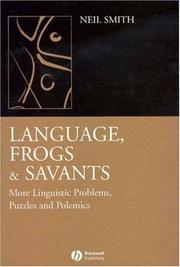 Cover of: Language, frogs, and savants: more linguistic problems, puzzles, and polemics