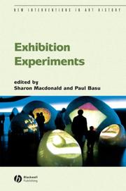 Cover of: Exhibition Experiments (New Interventions in Art History) by Sharon Macdonald, Paul Basu