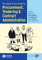 Cover of: Aqua Group Guide to Procurement, Tendering and Contract Administration by Mark Hackett, Ian Robinson, Gary Statham
