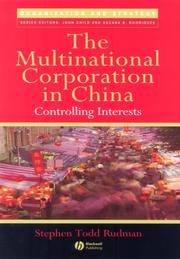 Cover of: The multinational corporation in China