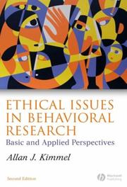 Cover of: Ethical Issues in Behavioral Research: Basic and Applied Perspectives