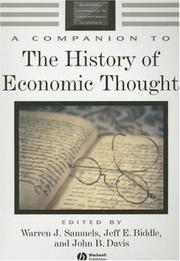 Cover of: Companion to the History of Economic Thought (Blackwell Companions to Contemporary Economics)