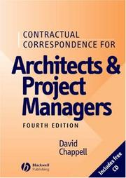 Cover of: Contractual correspondence for architects and project managers