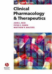 Cover of: Lecture Notes: Clinical Pharmacology and Therapeutics (Lecture Notes)