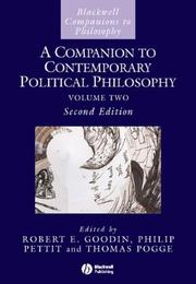 Cover of: Companion to Contemporary Political Philosophy by Robert Goodin