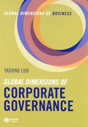 Cover of Global dimensions of corporate governance