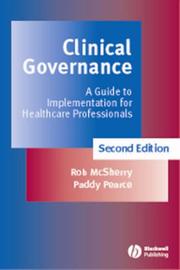 Cover of: Clinical Governance: A Guide to Implementation for Healthcare Professionals