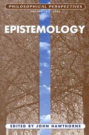 Cover of: Epistemology: Philosophical Perspectives