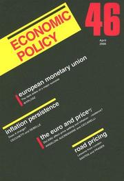 Cover of: Economic Policy (Economic Policy (Blackwell Publishing))