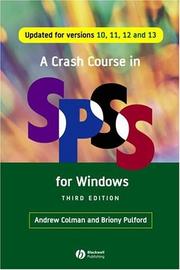 Cover of: A crash course in SPSS for Windows: updated for Versions 10, 11, 12, and 13