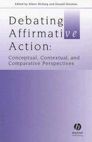 Cover of: Debating Affirmative Action: Conceptual, Contextual and Comparative Perspectives (Journal of Law & Society Special Issues)