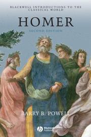 Cover of: Homer (Blackwell Introductions to the Classical World) by Barry B. Powell