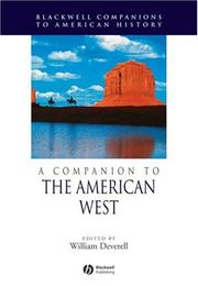 Cover of: A Companion to the American West (Blackwell Companions to American History)