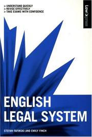 Cover of: English Legal System (Law Express)