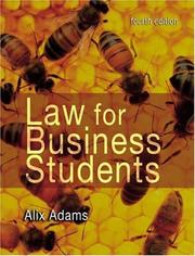 Cover of: Law for Business Students