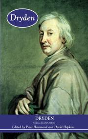 Cover of: Dryden: Selected Poems (Longman Annotated English Poets)