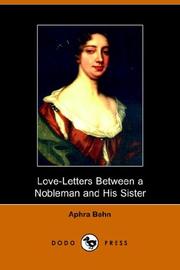 Cover of: Love-letters Between a Nobleman And His Sister by Aphra Behn