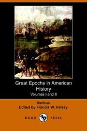 Cover of: Great Epochs in American History