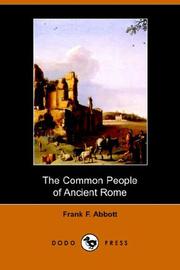 Cover of: The Common People of Ancient Rome by Frank Frost Abbott