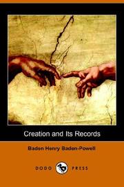 Cover of: Creation And Its Records