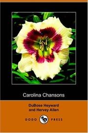 Cover of: Carolina Chansons, Legends of the Low Country by Hervey Allen, DuBose Heyward