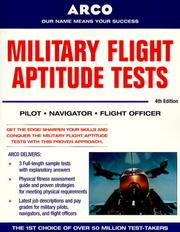 Cover of: Military Flight Aptitude Tests, 4/e (Military Flight Aptitude Tests, 4th ed) by Arco